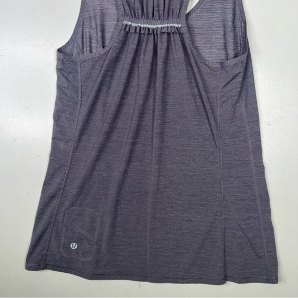 Lululemon Ruched Tank Top Racerback Womens Athletic Shirts Size 6 Unique Graphic - Picture 9 of 13